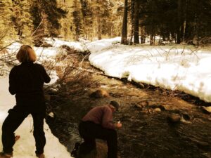 Vic and Kathy Scott Sampling at the South Yuba Headwaters Site #41